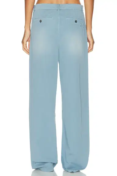 Miu Miu Twill Old Pant | Thumbnail 4 Miu Miu Twill Old Pant | Thumbnail 4