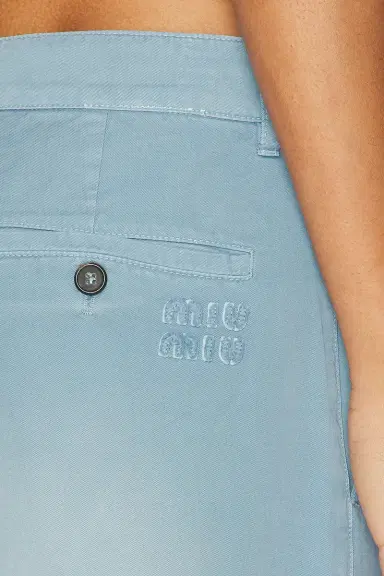 Miu Miu Twill Old Pant | Thumbnail 6 Miu Miu Twill Old Pant | Thumbnail 6