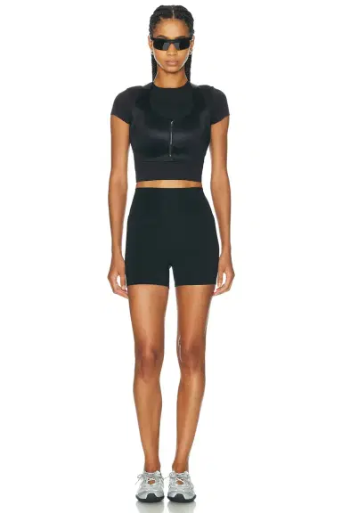 NikeSKIMS Matte Corset Short Sleeve Crop Top | Thumbnail 4 NikeSKIMS Matte Corset Short Sleeve Crop Top | Thumbnail 4