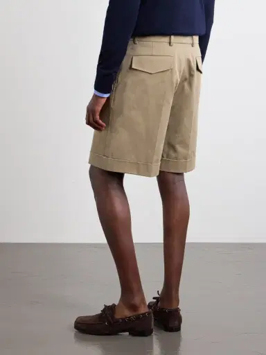 Valentino Garavani Straight-Leg Cotton-Gabardine Shorts - Men | Thumbnail 4 Valentino Garavani Straight-Leg Cotton-Gabardine Shorts - Men | Thumbnail 4