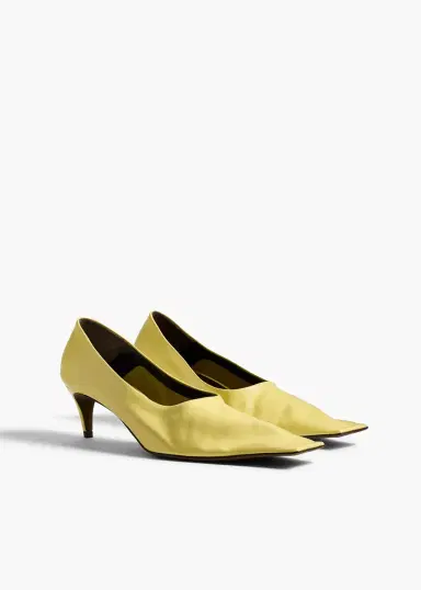 Khaite Marlene Pump In Pale Yellow | Thumbnail 4 Khaite Marlene Pump In Pale Yellow | Thumbnail 4