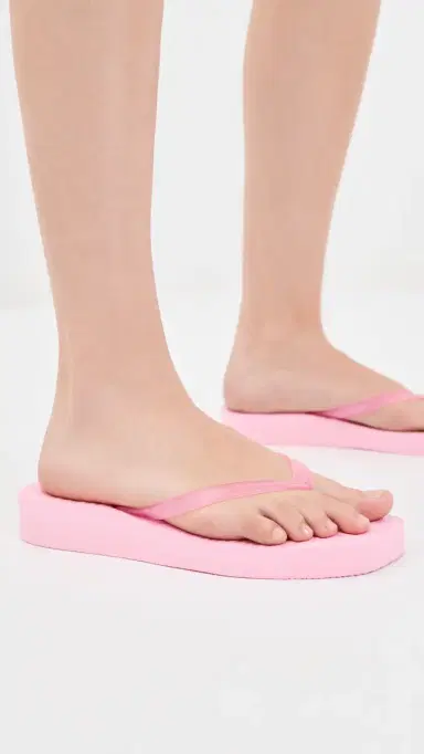 SLEEPERS Platform Jelly Flip Flops Pink Sorbet Transparent | Thumbnail 3 SLEEPERS Platform Jelly Flip Flops Pink Sorbet Transparent | Thumbnail 3
