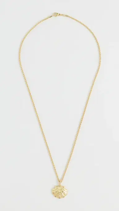SHASHI Gold Scallop Necklace Gold One Size | Thumbnail 4 SHASHI Gold Scallop Necklace Gold One Size | Thumbnail 4
