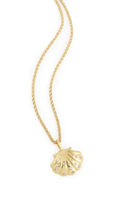 SHASHI Gold Scallop Necklace Gold One Size | Thumbnail 6 SHASHI Gold Scallop Necklace Gold One Size | Thumbnail 6