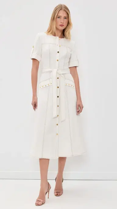 Shoshanna Bethany Midi Dress | Thumbnail 2 Shoshanna Bethany Midi Dress | Thumbnail 2