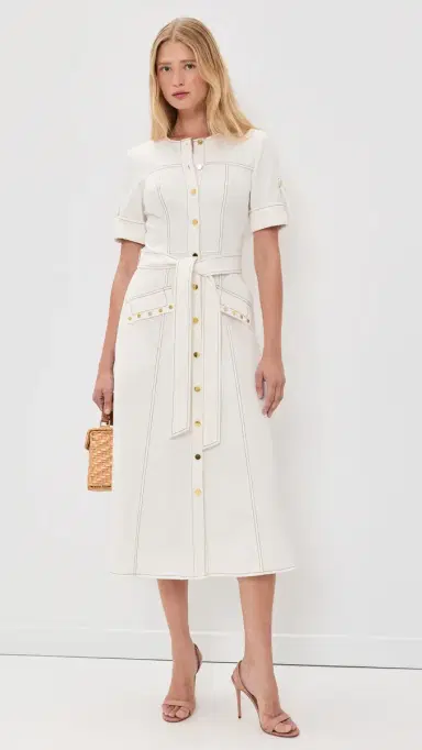Shoshanna Bethany Midi Dress | Thumbnail 5 Shoshanna Bethany Midi Dress | Thumbnail 5