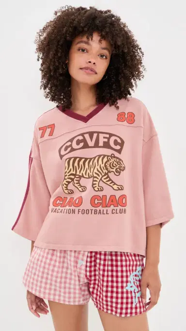 Ciao Ciao Vacation Tiger pirit Club Tee Pink | Thumbnail 2 Ciao Ciao Vacation Tiger pirit Club Tee Pink | Thumbnail 2