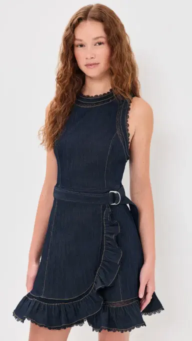 Cinq à Sept Guipure Lace Mahlia Dress Indigo | Thumbnail 2 Cinq à Sept Guipure Lace Mahlia Dress Indigo | Thumbnail 2