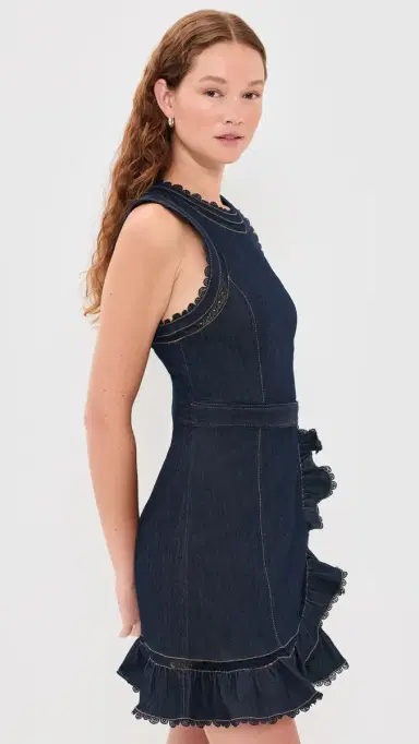 Cinq à Sept Guipure Lace Mahlia Dress Indigo | Thumbnail 4 Cinq à Sept Guipure Lace Mahlia Dress Indigo | Thumbnail 4