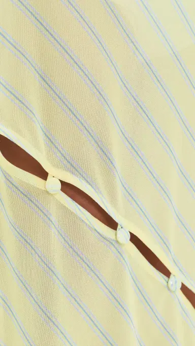 House of Sunny Striped Mesh Asymmetric Skirt Butter | Thumbnail 6 House of Sunny Striped Mesh Asymmetric Skirt Butter | Thumbnail 6