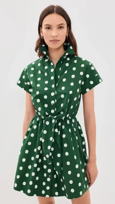 Cara Cara Asbury Mini Dress Polka Dot Green | Thumbnail 2 Cara Cara Asbury Mini Dress Polka Dot Green | Thumbnail 2
