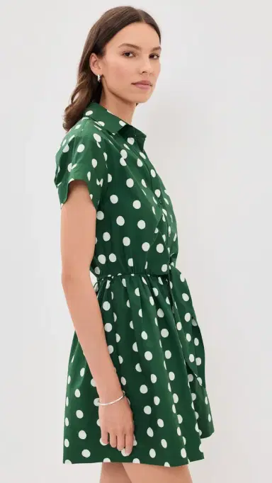 Cara Cara Asbury Mini Dress Polka Dot Green | Thumbnail 4 Cara Cara Asbury Mini Dress Polka Dot Green | Thumbnail 4