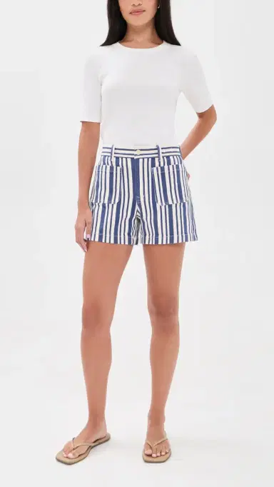 Madewell The Emmy Short in Waterfall Stripe Varigated Stripe | Thumbnail 5 Madewell The Emmy Short in Waterfall Stripe Varigated Stripe | Thumbnail 5
