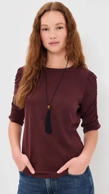 Veronica Beard Jean Waldorf Tee Raisin | Thumbnail 2 Veronica Beard Jean Waldorf Tee Raisin | Thumbnail 2
