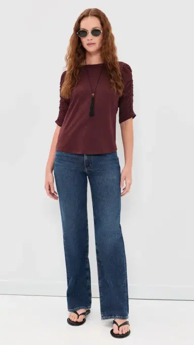 Veronica Beard Jean Waldorf Tee Raisin | Thumbnail 5 Veronica Beard Jean Waldorf Tee Raisin | Thumbnail 5
