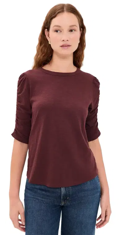 Veronica Beard Jean Waldorf Tee Raisin | Thumbnail 1 Veronica Beard Jean Waldorf Tee Raisin | Thumbnail 1