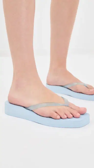 SLEEPERS Platform Jelly Flip Flops Angel Blue Transparent | Thumbnail 3 SLEEPERS Platform Jelly Flip Flops Angel Blue Transparent | Thumbnail 3