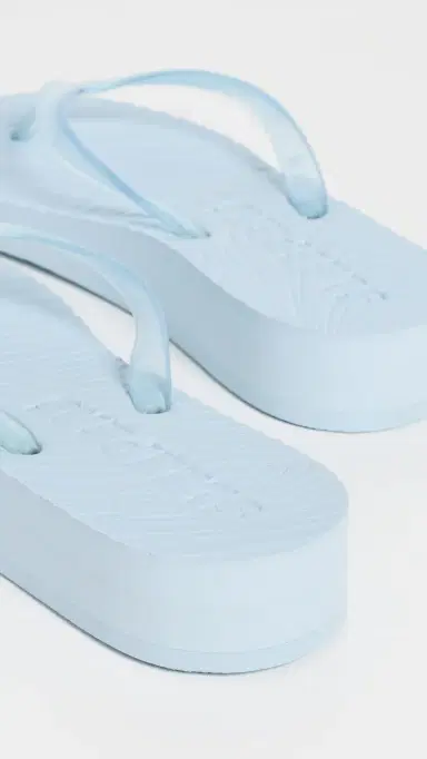SLEEPERS Platform Jelly Flip Flops Angel Blue Transparent | Thumbnail 4 SLEEPERS Platform Jelly Flip Flops Angel Blue Transparent | Thumbnail 4
