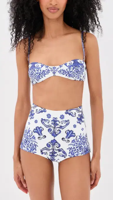 Bananhot Don High-Rise Bikini Bottoms Blue atera | Thumbnail 4 Bananhot Don High-Rise Bikini Bottoms Blue atera | Thumbnail 4