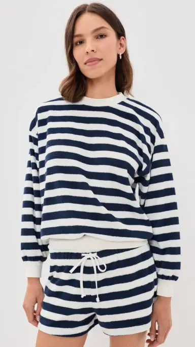 Suzie Kondi ifnos Sweatshirt Navy tripe | Thumbnail 2 Suzie Kondi ifnos Sweatshirt Navy tripe | Thumbnail 2