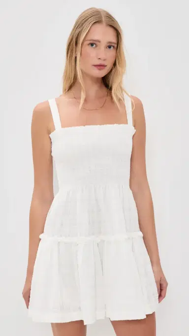Hill House Home The Ribbon Seraphina Mini Dress White S | Thumbnail 2 Hill House Home The Ribbon Seraphina Mini Dress White S | Thumbnail 2