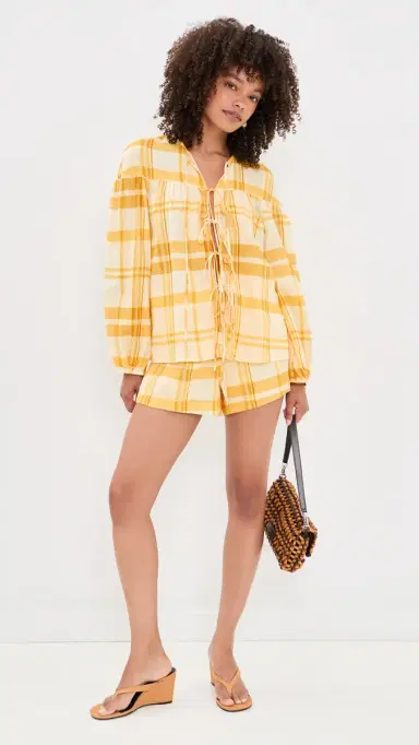 Dress To Off-white Yellow Frescor Front Ties Blouse Off-White Yellow Fresco | Thumbnail 5 Dress To Off-white Yellow Frescor Front Ties Blouse Off-White Yellow Fresco | Thumbnail 5