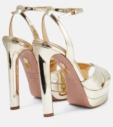 Aquazzura Divine 130 metallic platform sandals | Thumbnail 4 Aquazzura Divine 130 metallic platform sandals | Thumbnail 4