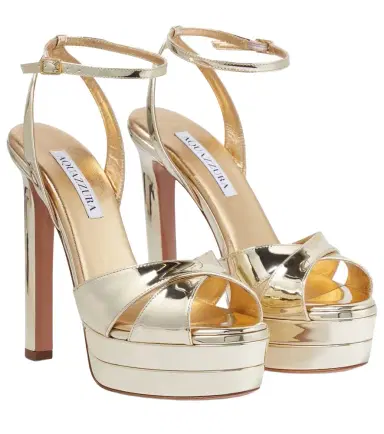 Aquazzura Divine 130 metallic platform sandals | Thumbnail 1 Aquazzura Divine 130 metallic platform sandals | Thumbnail 1