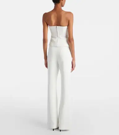 Roland Mouret Floral-appliqué strapless crêpe top | Thumbnail 2 Roland Mouret Floral-appliqué strapless crêpe top | Thumbnail 2