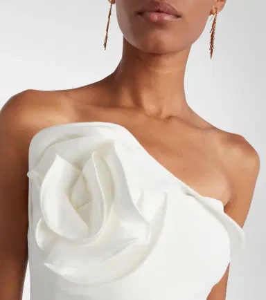 Roland Mouret Floral-appliqué strapless crêpe top | Thumbnail 4 Roland Mouret Floral-appliqué strapless crêpe top | Thumbnail 4