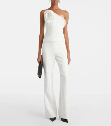 Roland Mouret Floral-appliqué strapless crêpe top | Thumbnail 5 Roland Mouret Floral-appliqué strapless crêpe top | Thumbnail 5