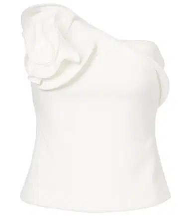 Roland Mouret Floral-appliqué strapless crêpe top | Thumbnail 1 Roland Mouret Floral-appliqué strapless crêpe top | Thumbnail 1