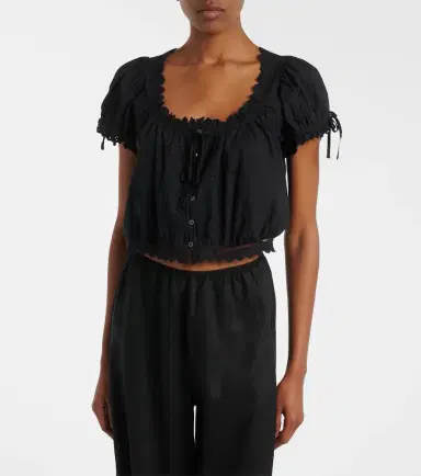 DÔEN Dôen Nera embroidered cotton top | Thumbnail 3 DÔEN Dôen Nera embroidered cotton top | Thumbnail 3