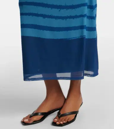 SIR. Draped printed mesh maxi dress | Thumbnail 3 SIR. Draped printed mesh maxi dress | Thumbnail 3