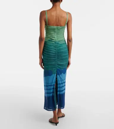 SIR. Draped printed mesh maxi dress | Thumbnail 4 SIR. Draped printed mesh maxi dress | Thumbnail 4