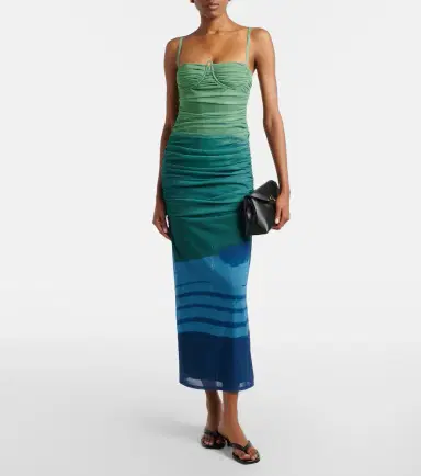 SIR. Draped printed mesh maxi dress | Thumbnail 5 SIR. Draped printed mesh maxi dress | Thumbnail 5