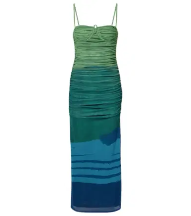 SIR. Draped printed mesh maxi dress | Thumbnail 1 SIR. Draped printed mesh maxi dress | Thumbnail 1