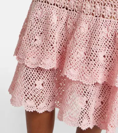 Anna Kosturova Florence crochet ruffled cotton midi skirt | Thumbnail 4 Anna Kosturova Florence crochet ruffled cotton midi skirt | Thumbnail 4