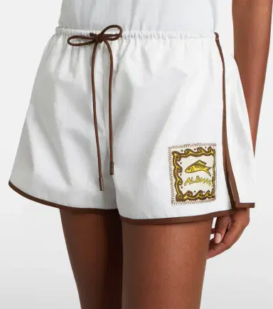 ALÉMAIS Alémais Scuba patch-appliqué cotton shorts | Thumbnail 4 ALÉMAIS Alémais Scuba patch-appliqué cotton shorts | Thumbnail 4