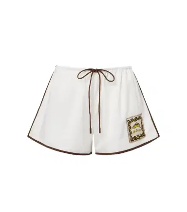 ALÉMAIS Alémais Scuba patch-appliqué cotton shorts | Thumbnail 1 ALÉMAIS Alémais Scuba patch-appliqué cotton shorts | Thumbnail 1
