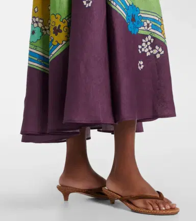 ALÉMAIS Alémais Nanci printed linen midi dress | Thumbnail 4 ALÉMAIS Alémais Nanci printed linen midi dress | Thumbnail 4