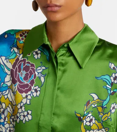 ALÉMAIS Alémais Nanci printen silk satin shirt | Thumbnail 3 ALÉMAIS Alémais Nanci printen silk satin shirt | Thumbnail 3