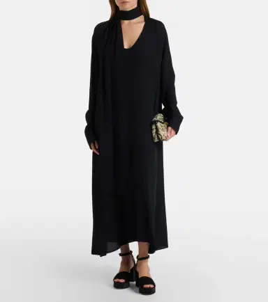 TOTEME Tie-neck maxi dress | Thumbnail 6 TOTEME Tie-neck maxi dress | Thumbnail 6