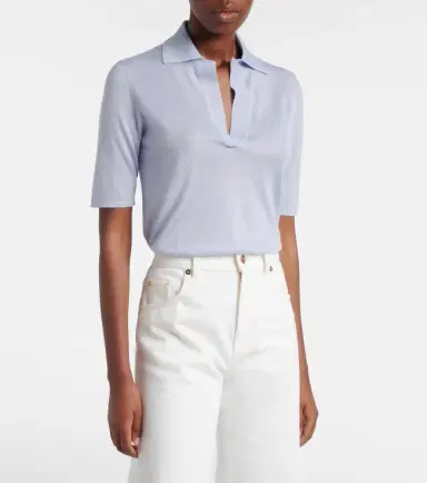 Gabriela Hearst Casius cashmere and silk polo shirt | Thumbnail 5 Gabriela Hearst Casius cashmere and silk polo shirt | Thumbnail 5