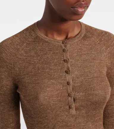 Gabriela Hearst Anges cashmere, silk, and hemp Henley shirt | Thumbnail 2 Gabriela Hearst Anges cashmere, silk, and hemp Henley shirt | Thumbnail 2