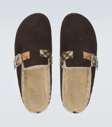 Burberry Urchin shearling-lined suede clogs | Thumbnail 2 Burberry Urchin shearling-lined suede clogs | Thumbnail 2