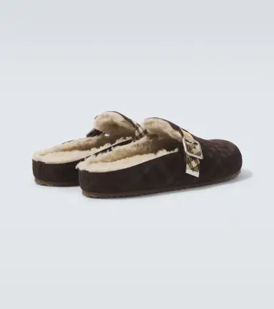 Burberry Urchin shearling-lined suede clogs | Thumbnail 5 Burberry Urchin shearling-lined suede clogs | Thumbnail 5