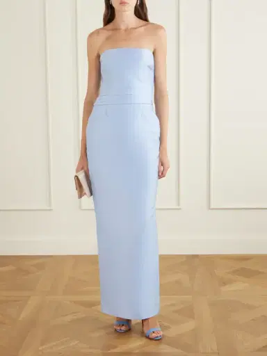 Solace London Ingrid Pleated Satin-twill Gown | Thumbnail 2 Solace London Ingrid Pleated Satin-twill Gown | Thumbnail 2