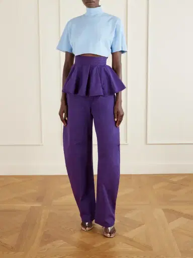 Alaïa Cropped Cotton-jersey Turtleneck T-shirt | Thumbnail 2 Alaïa Cropped Cotton-jersey Turtleneck T-shirt | Thumbnail 2