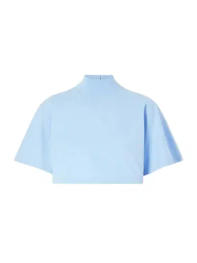 Alaïa Cropped Cotton-jersey Turtleneck T-shirt | Thumbnail 1 Alaïa Cropped Cotton-jersey Turtleneck T-shirt | Thumbnail 1